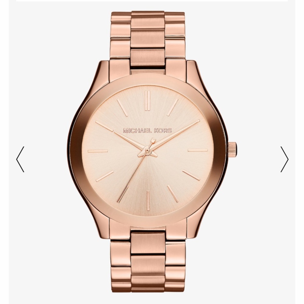 Michael Kors Slim Runway Rose Gold Oversized Watch